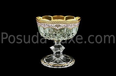 Конфетница на ножке 12 см Opera Flora's Empire Golden White Decor Astra Gold