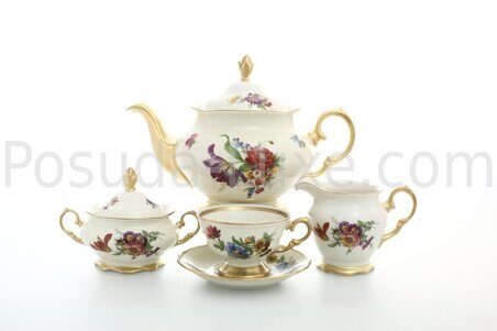 Чайный сервиз Sterne porcelan Слоновая кость 6 персон 17 предметов