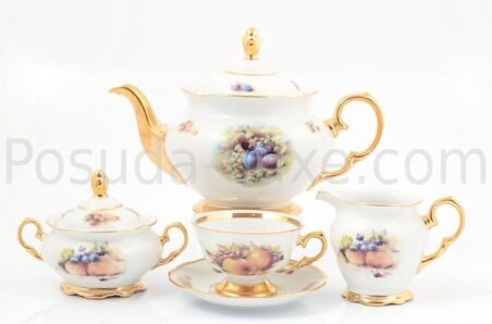 Чайный сервиз Sterne porcelan Аляска Фрукты 6 персон 17 предметов 929/AL,BS,fruit