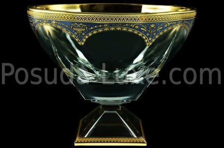 Фруктовница на ножке 24,5 см Fusion Flora's Empire Gold. Blue Astra Gold