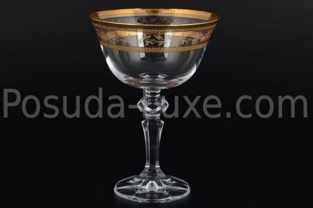 Набор бокалов Crystalex Bohemia Кристина Золотой Лист V-D 180 мл(6 шт),10*10*15 см